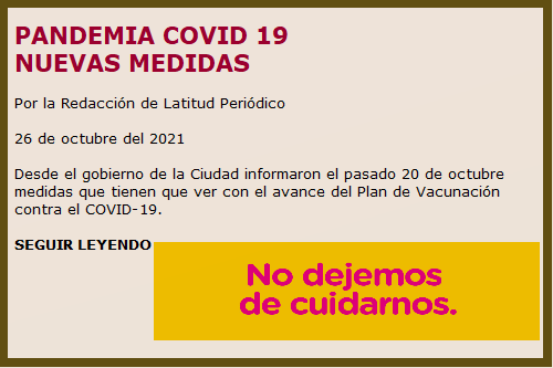 NUEVAS MEDIDAS PANDEMIA